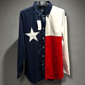 Tiger Hill Texas Flag Button Down Shirt Men’s Large 100% Cotton Twill Western